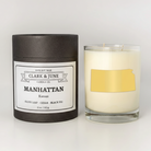 Clark & June candle with a label on a white background