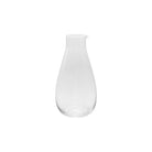 Clear glass vase on a white background