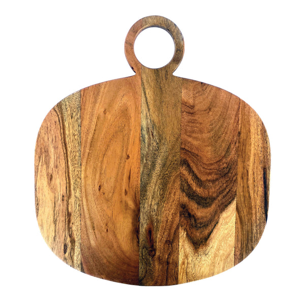 Acacia Wood Cheese / Cutting Board w/ Handle