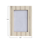 Wooden picture frame with dimensions on a white background