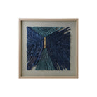 MDF & Glass Framed Paper Shadow Box Wall Décor