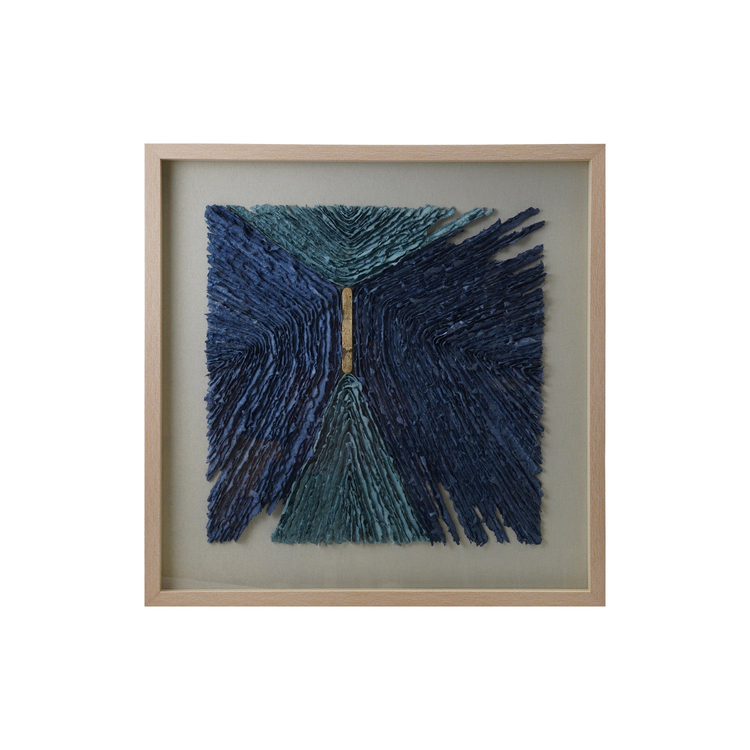 MDF & Glass Framed Paper Shadow Box Wall Décor