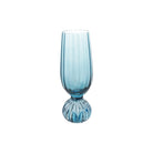 8 oz. Pleated Footed Champagne Glass, Blue