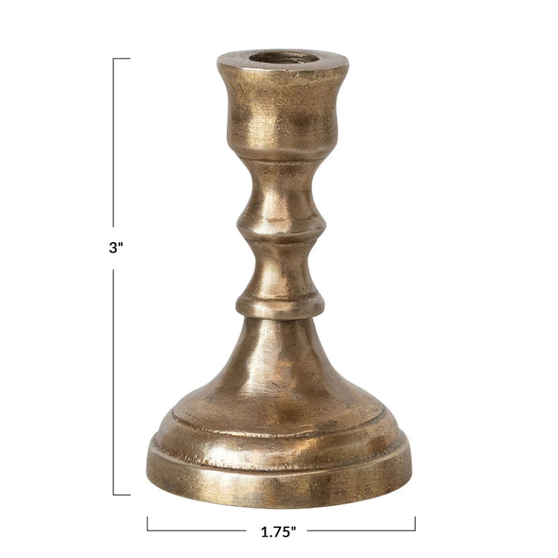 Bronze candle holder on a white background