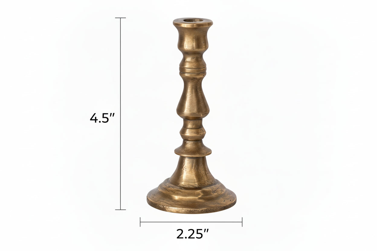 Bronze candle holder on a white background