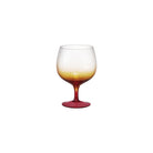 20 oz. Stemmed Fluted Goblet, Orange Color Ombre