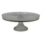 Pressed Glass Pedestal with Lip