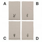 Cotton Tea Towel with Embroidered Herbs & Trim, 4 Styles
