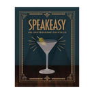 Furnish Speakeasy: 200 Underground Cocktails book cover featuring a martini glass with olives and a 1920s art deco border.