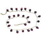 Embossed Mercury Glass Ornament Garland with Jute Cord, Burgundy