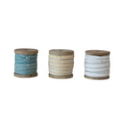 10 Yard 1/4"W Velvet Ribbon with Metallic Silver Edges on Wood Spool, 3 Colors